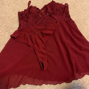 Victoria’s Secret lingerie with matching thong